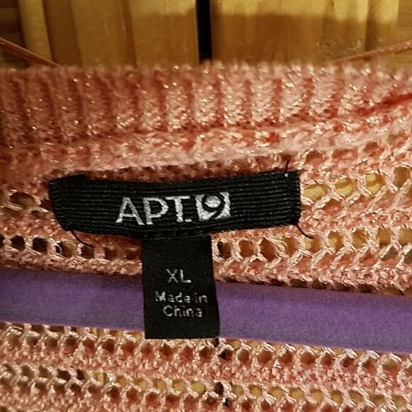 Apt9 Sparkly Pink XL Asymmetrical Sweater - Picture 3 of 7